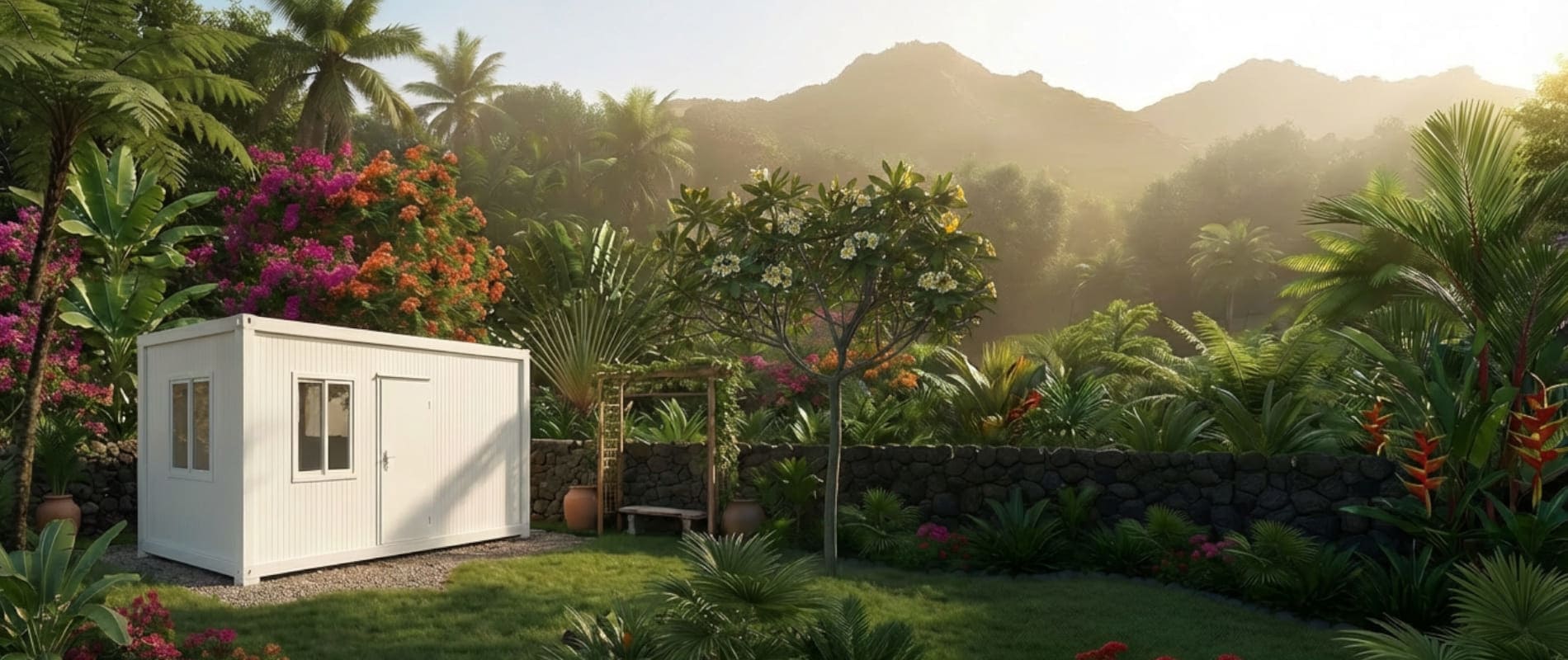 Maison container en kit 6x3x2.8m à La Réunion